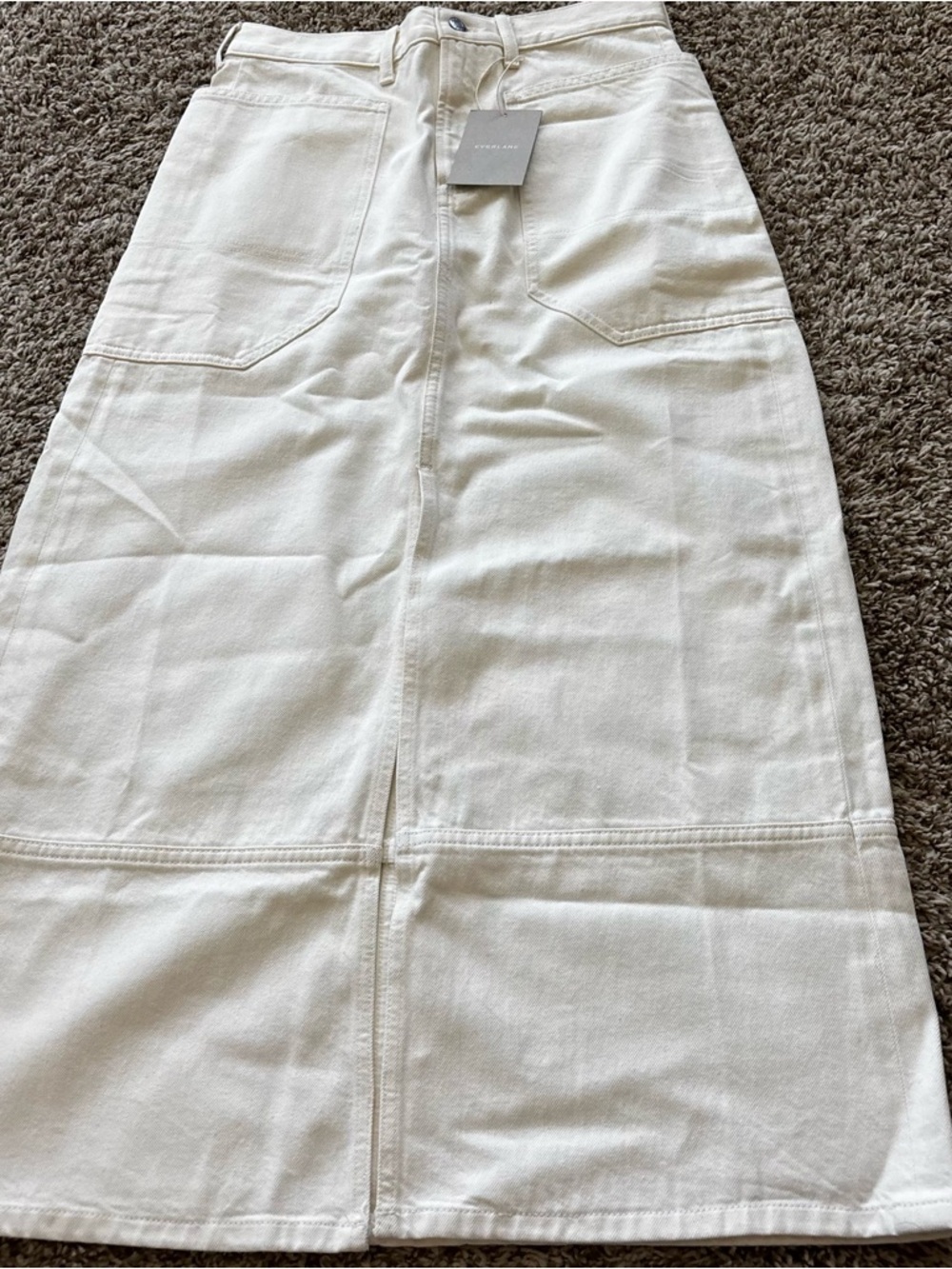 Everlane White Maxi Skirt new nwt Gardner skirt maxi sz 27 hanging label